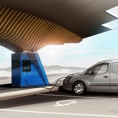 Peugeot imagina os postos de carregamento do futuro