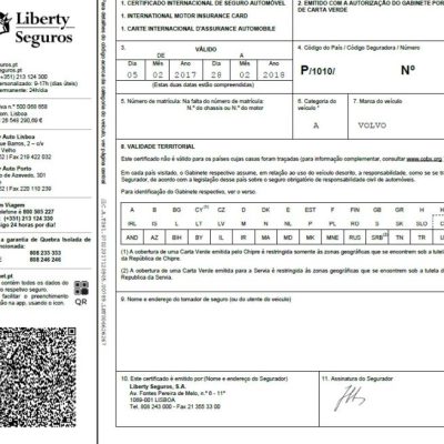 Códigos QR nas cartas verdes simplificam participações de seguros
